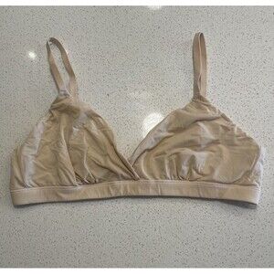 Skims Medium Fits Everybody Triangle Bralette Wireless Adjustable Nude Tan